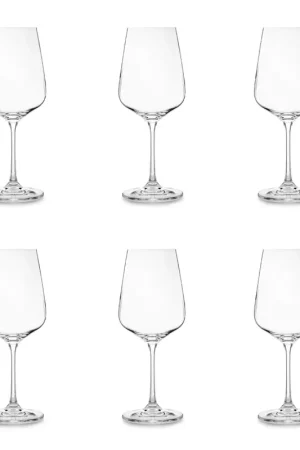 A Buon Prezzo Crystal Bohemia Set 6 Calici Vino Rosso Dora Strix 580ml in Vetro