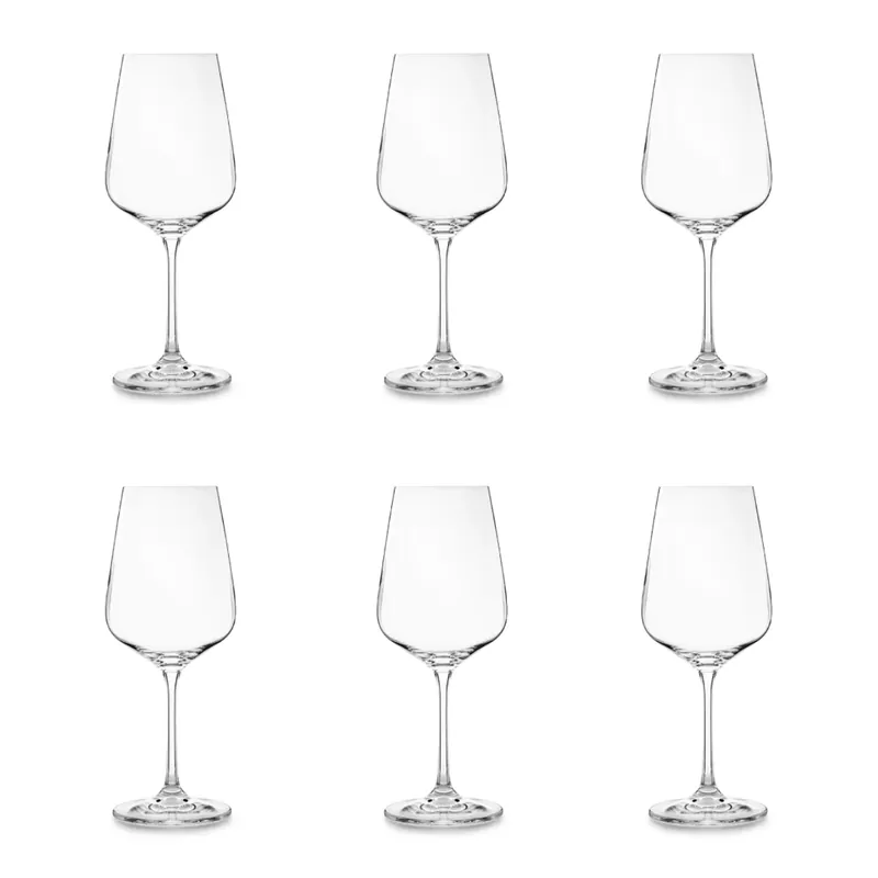 A Buon Prezzo Crystal Bohemia Set 6 Calici Vino Rosso Dora Strix 580ml in Vetro