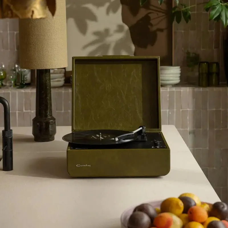 Promozione Esclusiva Crosley Giradischi Bluetooth a 2 Vie Mercury CR6255A-FG4 Verde Foresta