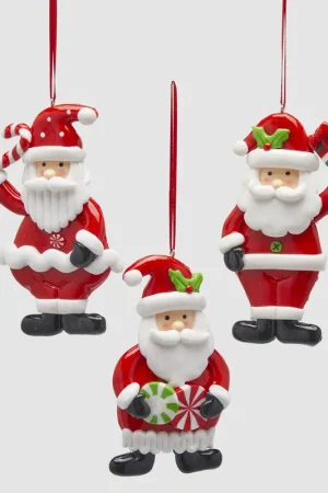 Vendita Finale EDG Enzo De Gasperi Set 3 Decorazioni Babbo Natale H12 cm