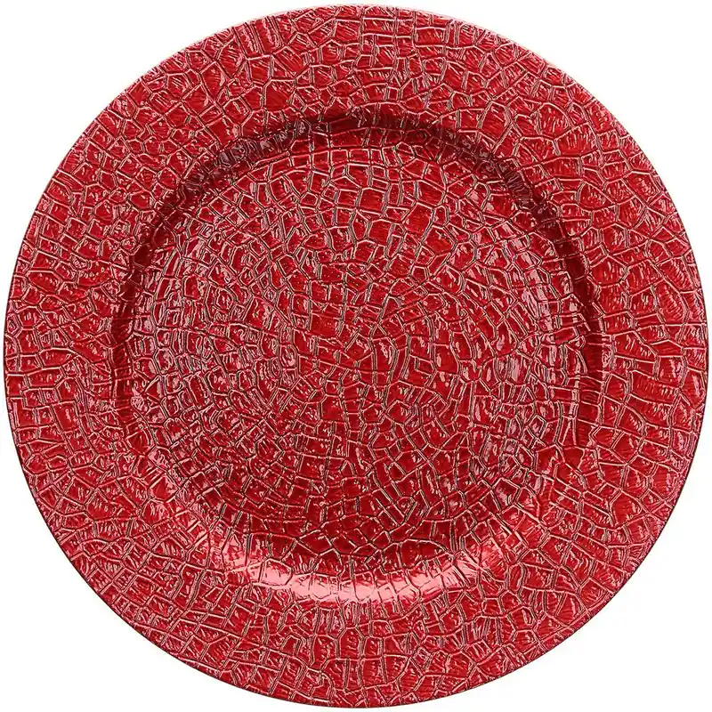 Tognana Sottopiatto Natalizio Chrome Rosso D33 cm in Polipropilene Scelto Dai Clienti
