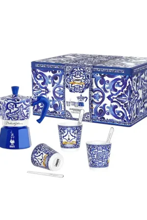 Offerta Limitata Bialetti Set Moka 3 Tazze con Bicchieri e Palettine D&G