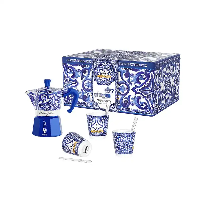 Offerta Limitata Bialetti Set Moka 3 Tazze con Bicchieri e Palettine D&G