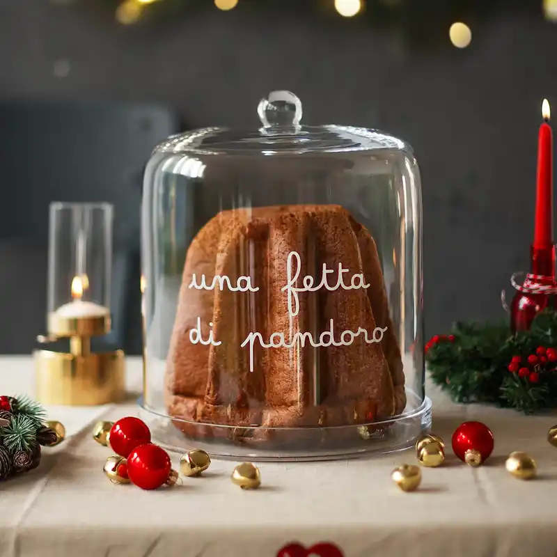 Spedito Oggi Simple Day Campana Natalizia Una Fetta di Pandoro D24,5 cm