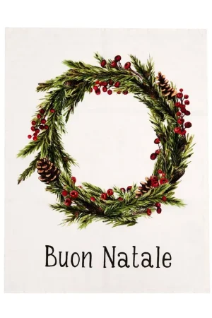 Più Venduto Simple Day Canovaccio Natalizio Buon Natale Ghirlanda 50x68 cm