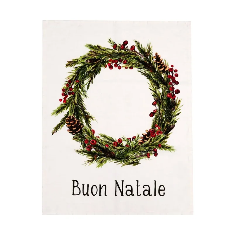 Più Venduto Simple Day Canovaccio Natalizio Buon Natale Ghirlanda 50x68 cm