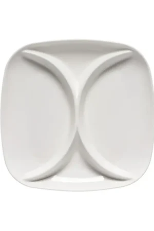 Pagamento Sicuro Galbiati Antipastiera Quadrata 2 Scomparti Convivio 25x25 cm in Ceramica