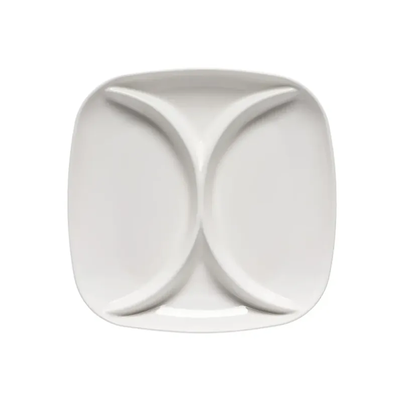 Pagamento Sicuro Galbiati Antipastiera Quadrata 2 Scomparti Convivio 25x25 cm in Ceramica