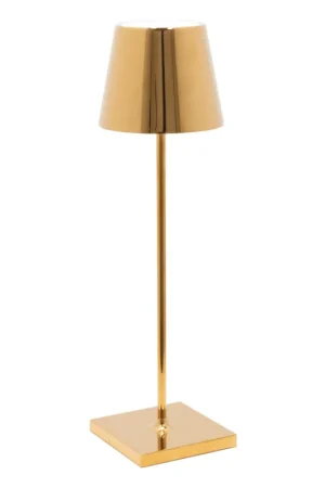 Ultime Pezzi Zafferano Poldina pro Lampada da Tavolo Oro Lucido 38 cm