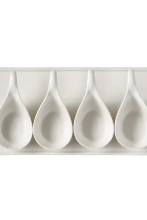 Galbiati Set Antipastiera Finger Rettangolare 5 Pezzi Convivio in Porcellana Prezzo Conveniente