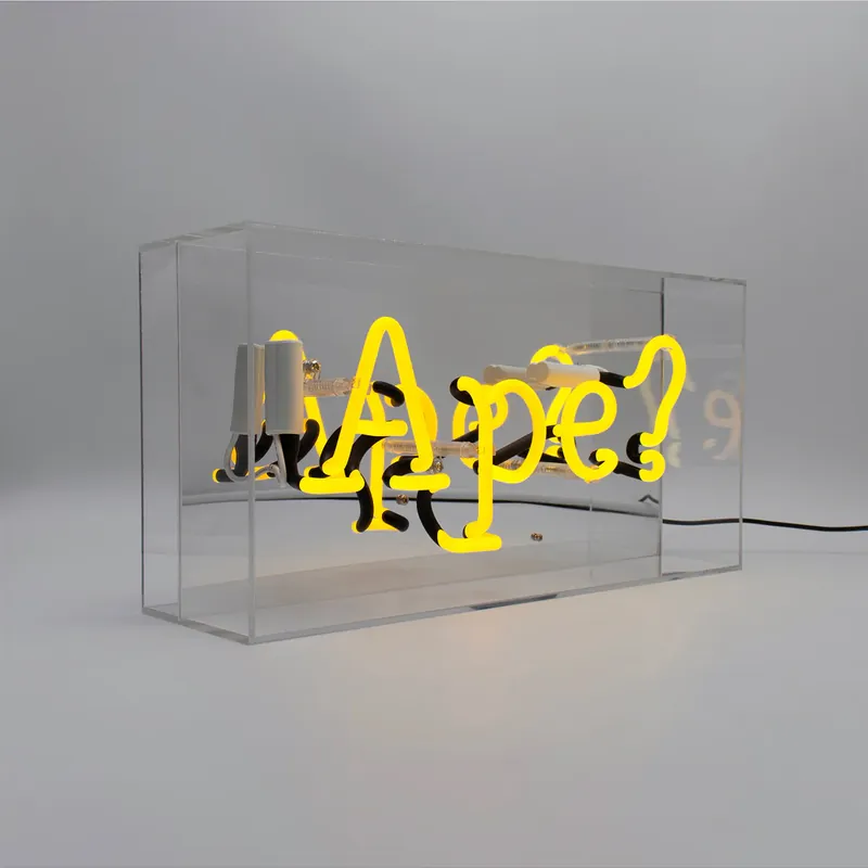 Locomocean Insegna Neon Ape? Acrylic Box Super Prezzo