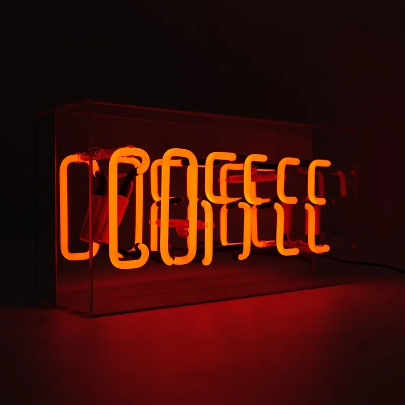 Locomocean Insegna Neon Coffee Acrylic Box Prezzo Conveniente