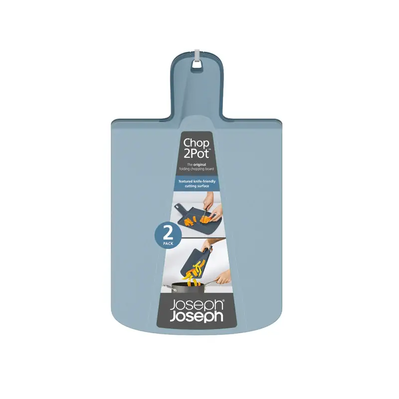 Nuovo Arrivo Joseph Joseph Set 2 Taglieri Pieghevoli Piccoli Chop2Pot™ Sky Blue