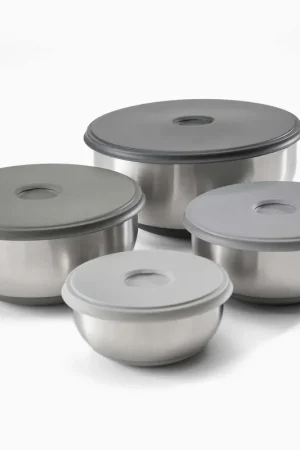 Consegna Rapida Joseph Joseph Set 4 Ciotole in Acciaio Inossidabile Con cperchi Nest Prep&Store