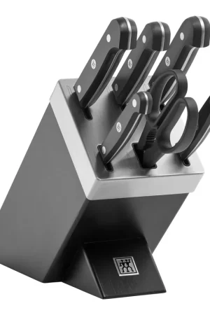 Direttamente Dal Produttore Zwilling Ceppo di Coltelli 7 Pezzi Gourmet Nero