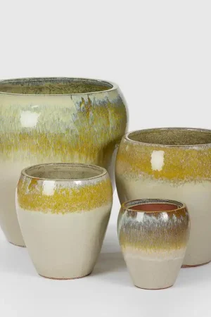 Vendita Finale EDG Enzo De Gasperi Vaso Glaze Bombato in Ceramica H52 cm