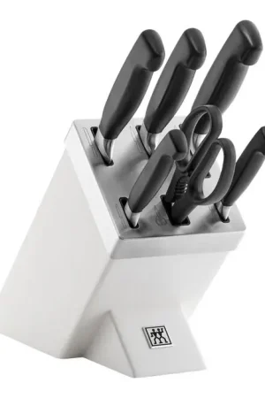 Zwilling Ceppo di Coltelli 7 Pezzi Four Star in Legno Bianco Subito Disponibile