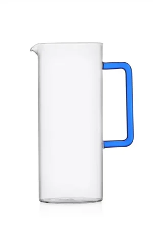 Ichendorf Milano Tube Brocca con Manico Blu in Vetro Borosilicato Novità