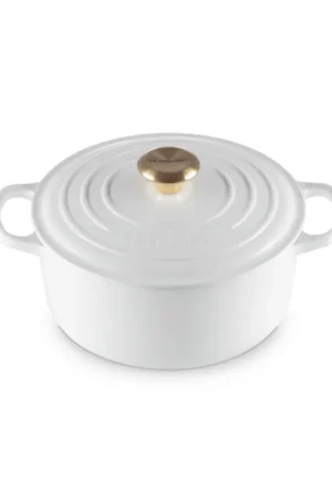Le Creuset Cocotte Rotonda Evolution in Ghisa Vetrificata 24 cm Bianco Prezzo Di Fabbrica