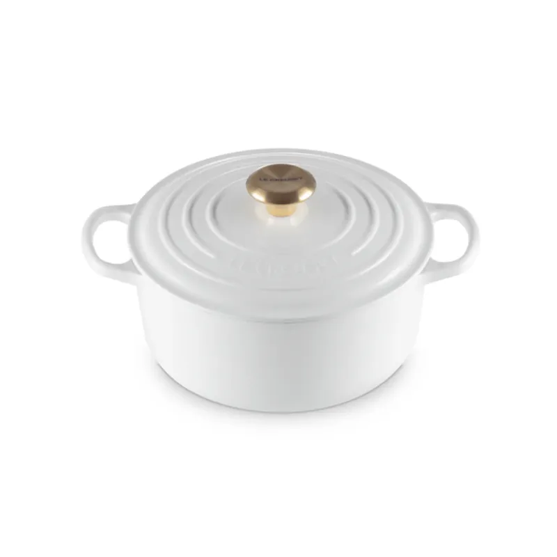 Le Creuset Cocotte Rotonda Evolution in Ghisa Vetrificata 24 cm Bianco Prezzo Di Fabbrica