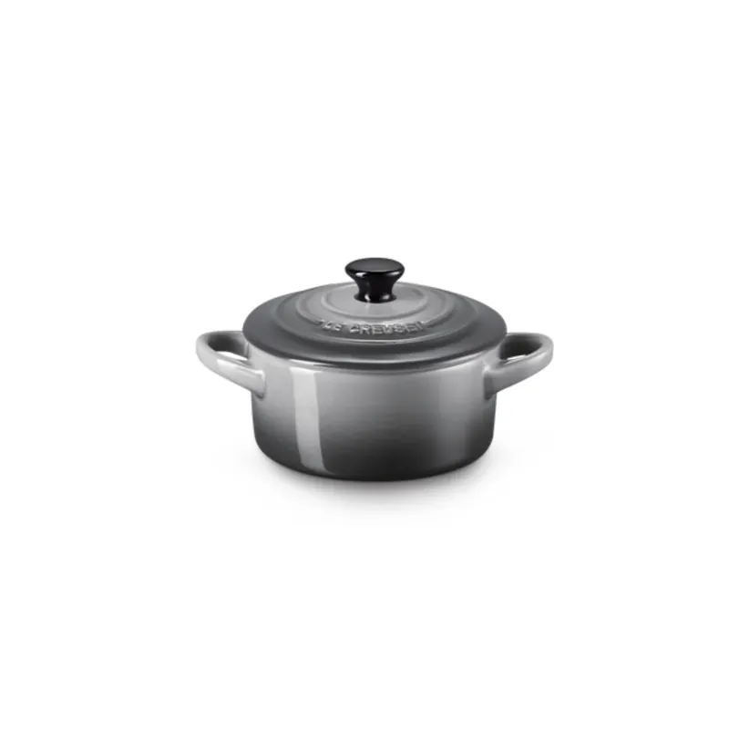 Le Creuset Mini Cocotte Rotonda in Gres Vetrificato 10 cm Flint Offerta