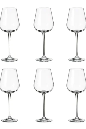 Saldi Crystal Bohemia Set 6 Calici Vino Bianco Ardea 330ml in Vetro