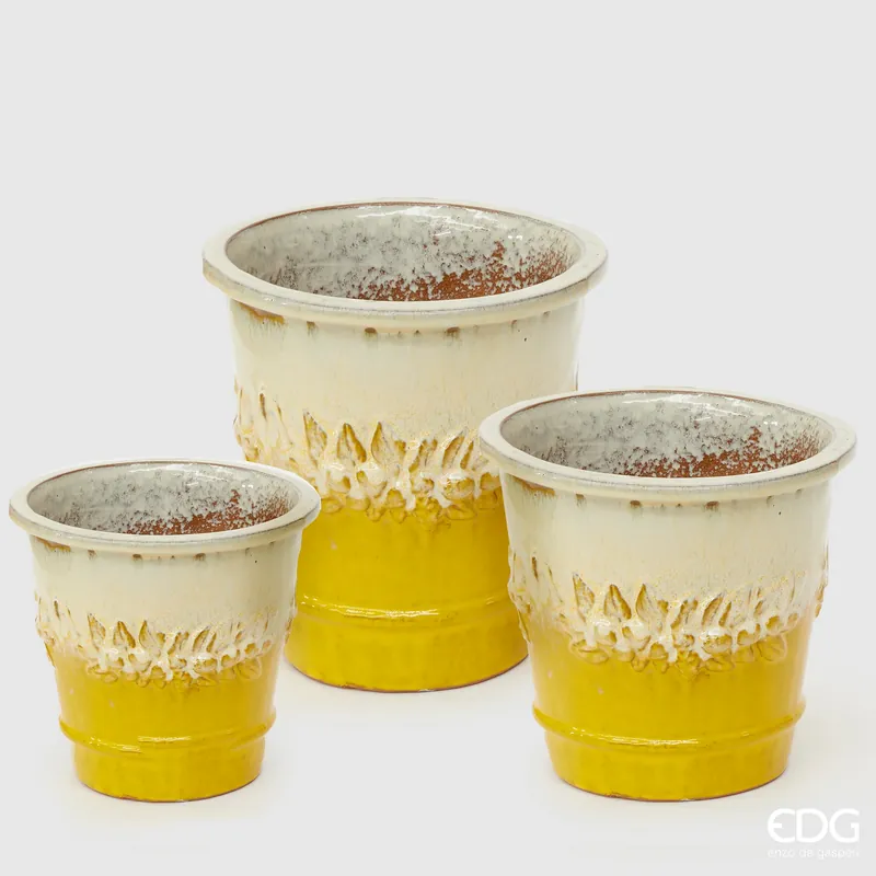 EDG Enzo De Gasperi Vaso Glaze Atlas Limoni Svasato H29 D31 cm Solo Oggi