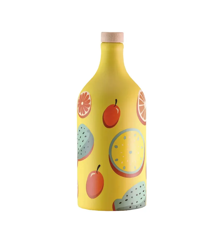 Frantoio Muraglia Olio EVO Orcio in Ceramica Mediterraneo Giallo 500ml Ultimissimo Modello