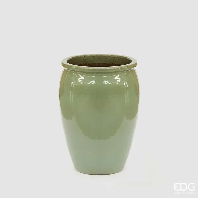 Di Tendenza EDG Enzo De Gasperi Vaso Glaze Atlas Anfora H52 D32 cm Verde Salvia