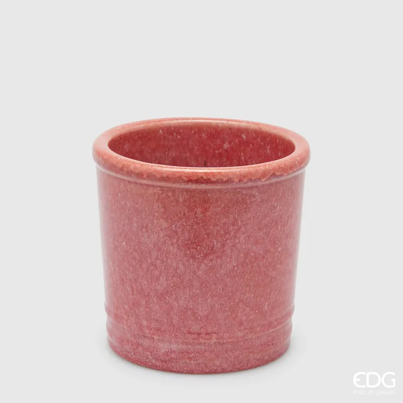 EDG Enzo De Gasperi Vasetto Glaze Cilindro in Ceramica H18 D18 cm Rosa Acquista Ora
