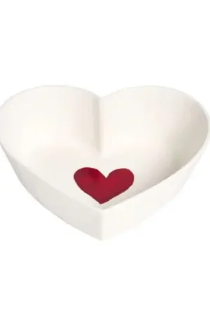 Promo Stagionale Simple Day Pirofila Cuore Rosso Acquerello in Gres 24x22 cm