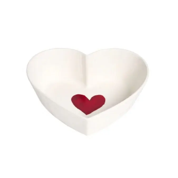 Promo Stagionale Simple Day Pirofila Cuore Rosso Acquerello in Gres 24x22 cm