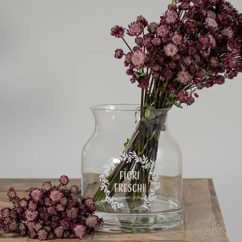 Simple Day Vaso Fiori Freschi in Vetro D25xH28 cm Promozione Esclusiva