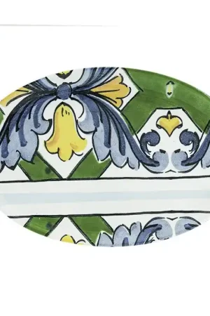 Villa Altachiara Vassoio Ovale Taormina in Ceramica 40x25 cm Professionale