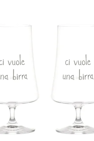 Non Perdere Simple Day Set 2 Calici Ci Vuole Una Birra 55cl