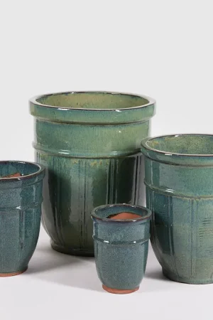 EDG Enzo De Gasperi Set 4 Vasi Glaze Coste Turchese H50 D44 Prezzo Ridotto