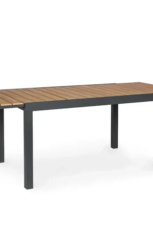 Andrea Bizzotto Tavolo Allungabile Elias 140-200 x 90 cm in Alluminio Antracite Offerta Lampo