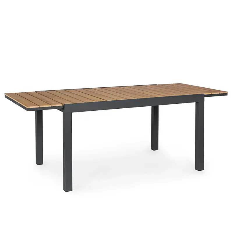 Andrea Bizzotto Tavolo Allungabile Elias 140-200 x 90 cm in Alluminio Antracite Offerta Lampo