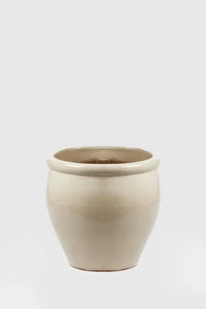 Di Tendenza EDG Enzo De Gasperi Vaso Glaze Bombato H40xD40 cm Avorio
