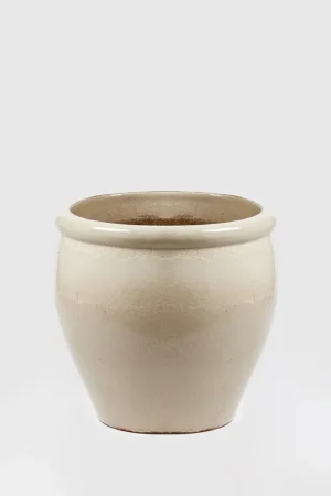 Acquista Ora EDG Enzo De Gasperi Vaso Glaze Bombato H50xD50 cm Avorio