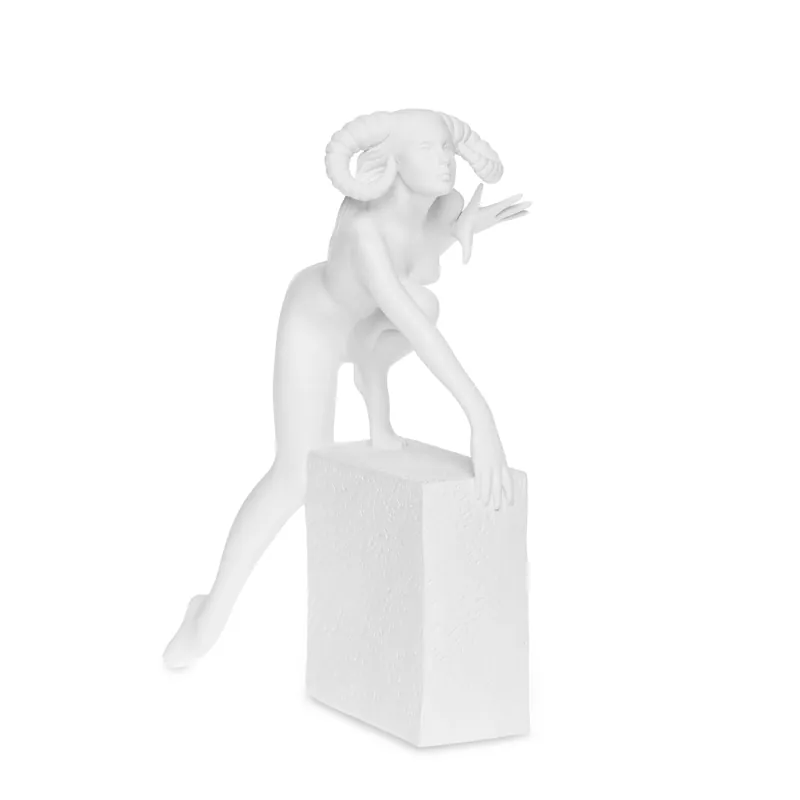Spring Copenhagen Scultura Segno Zodiacale Ariete 25 cm in Porcellana Occasione Imperdibile