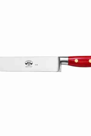 Ultime Pezzi Coltellerie Berti Intero Coltello Arrosto 22 cm Rosso in Acciaio