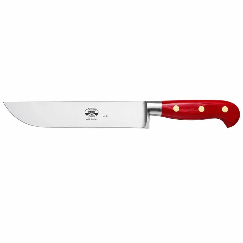 Ultime Pezzi Coltellerie Berti Intero Coltello Arrosto 22 cm Rosso in Acciaio