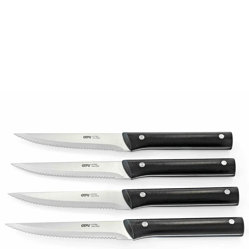 Super Prezzo Gefu Set 4 Coltelli Bistecca BBQ lama 12.5 cm