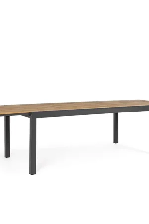 Andrea Bizzotto Tavolo Allungabile Elias 200-300 x 95 cm in Alluminio Antracite Offerta Limitata