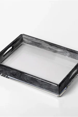 Compra Oggi Stesso Mario Luca Giusti Vassoio Donovan 40x30 cm in Acrilico Grigio