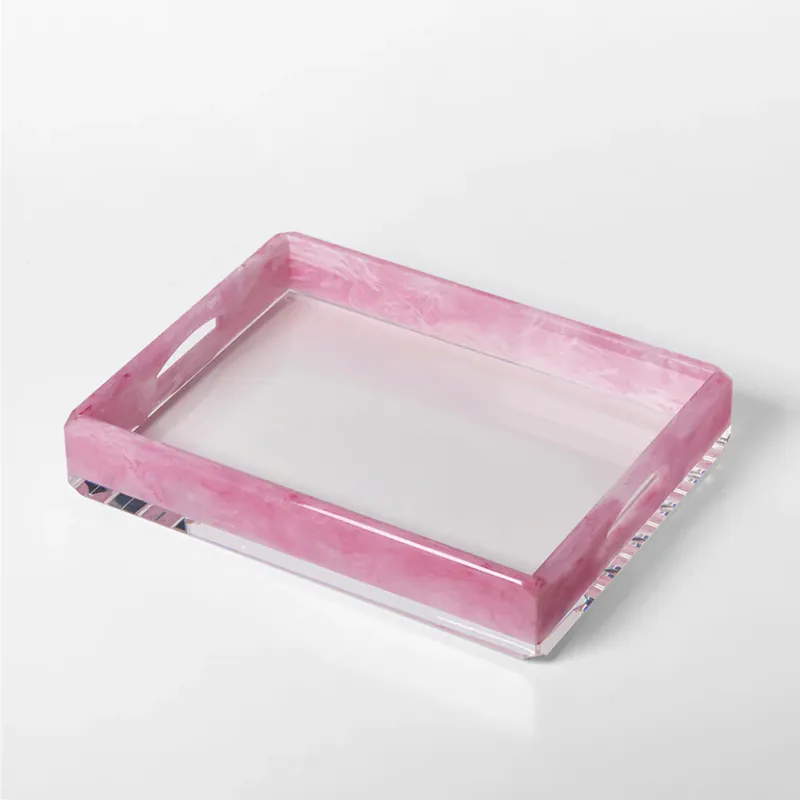 Occasione Mario Luca Giusti Vassoio Donovan 40x30 cm in Acrilico Rosa