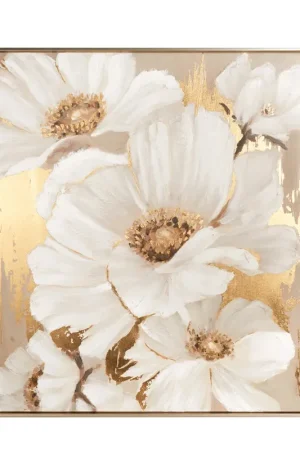 A Buon Prezzo L‘Oca Nera Quadro Floreale con Cornice 100x100 cm