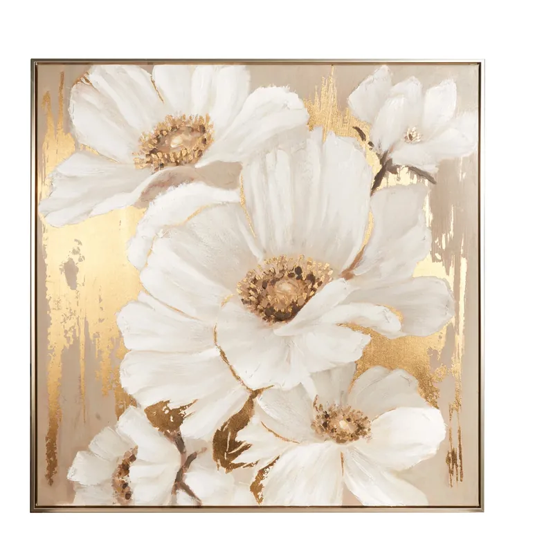 A Buon Prezzo L‘Oca Nera Quadro Floreale con Cornice 100x100 cm