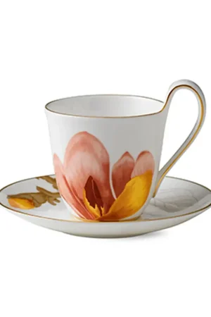 Royal Copenhagen Tazza Magnolia Flora con Piattino in Porcellana Più Venduto